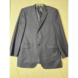Jos A Bank Signature Gold Mens Navy Blue Wool Blazer Tailored Fit 42L